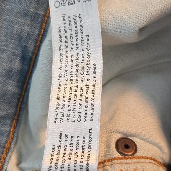 Eileen Fisher Frost Slim Ankle Jean New With Tag Sz 14